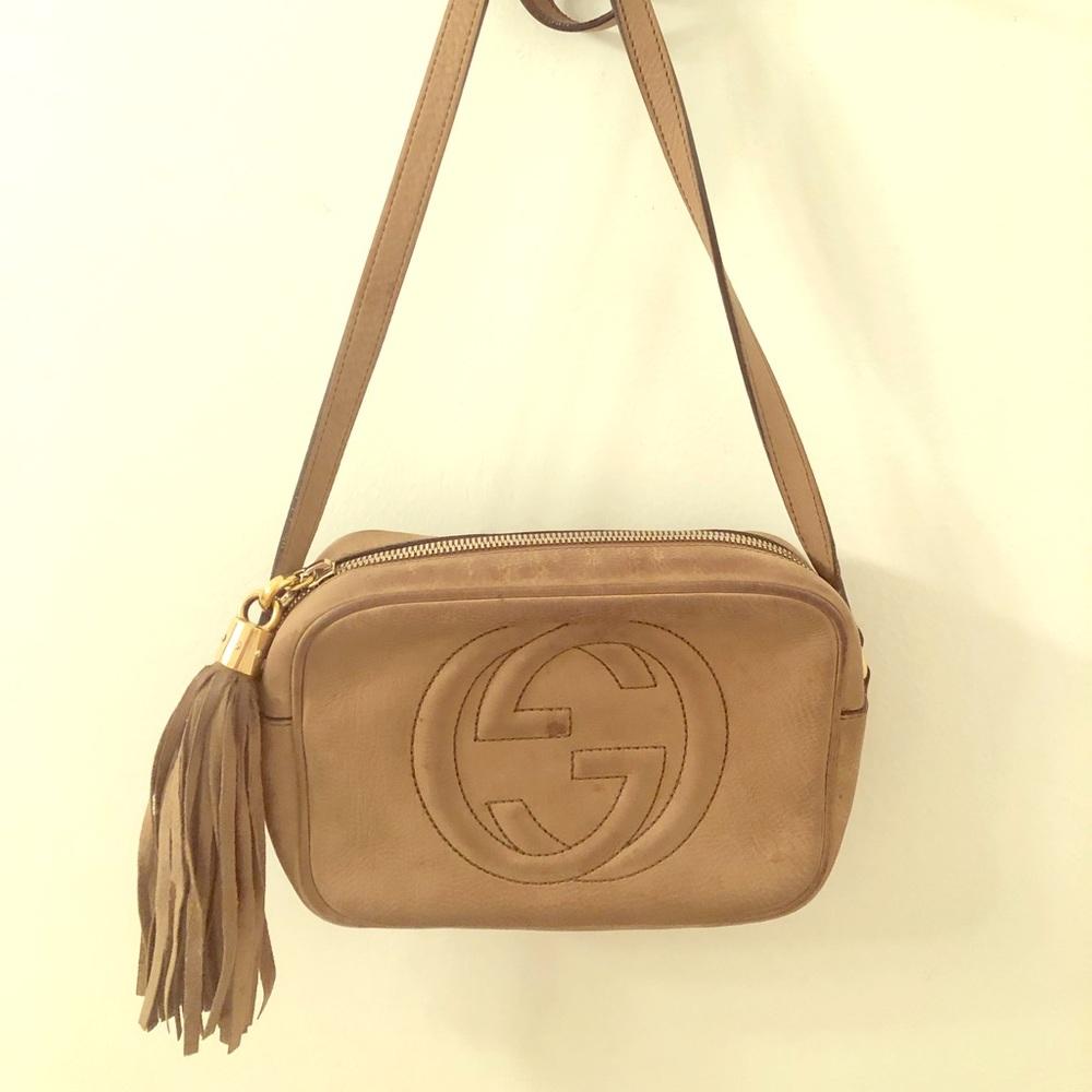 Gucci Soho Nubuck Leather Small Disco Bag